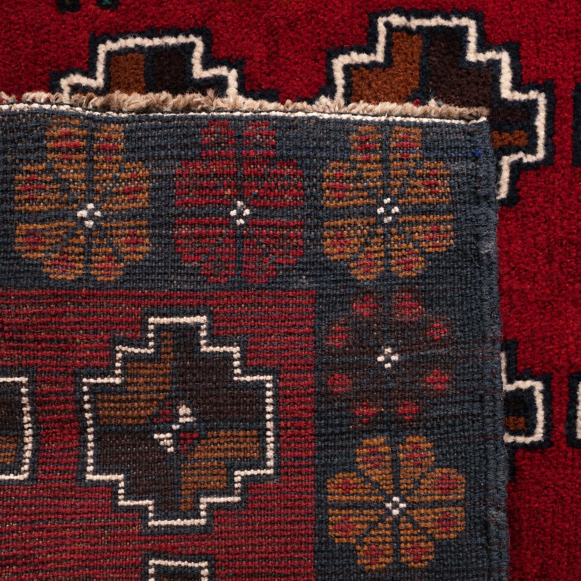 90cm x 130cm Hand Knotted Balouch Persian Wool Rug