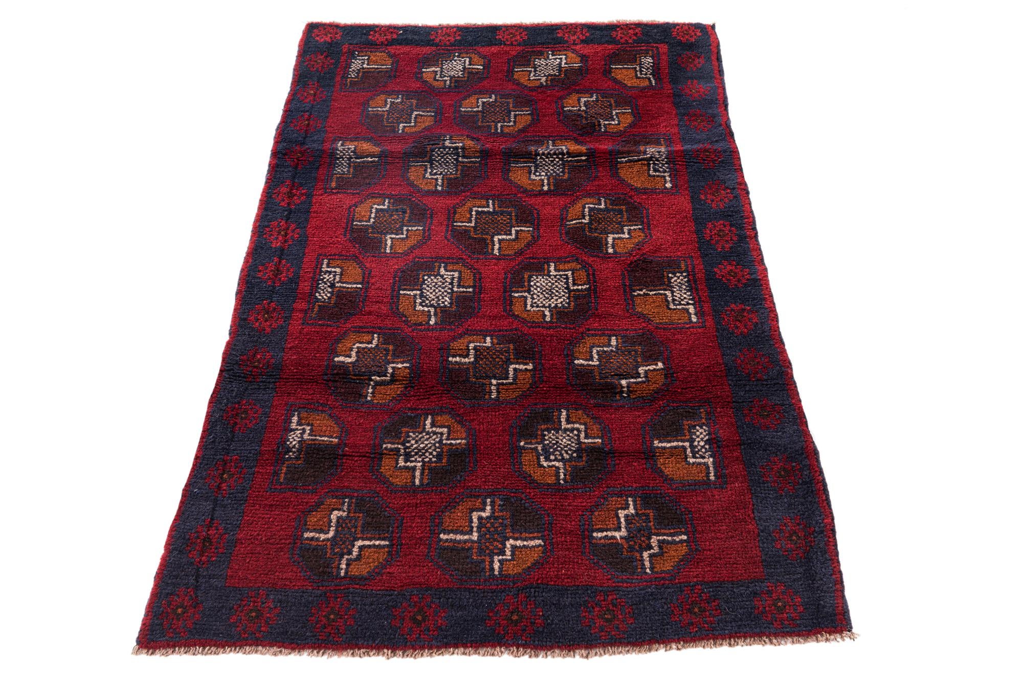 2' 9 x 4' 7 Hand Knotted Balouch Persian Wool Rug