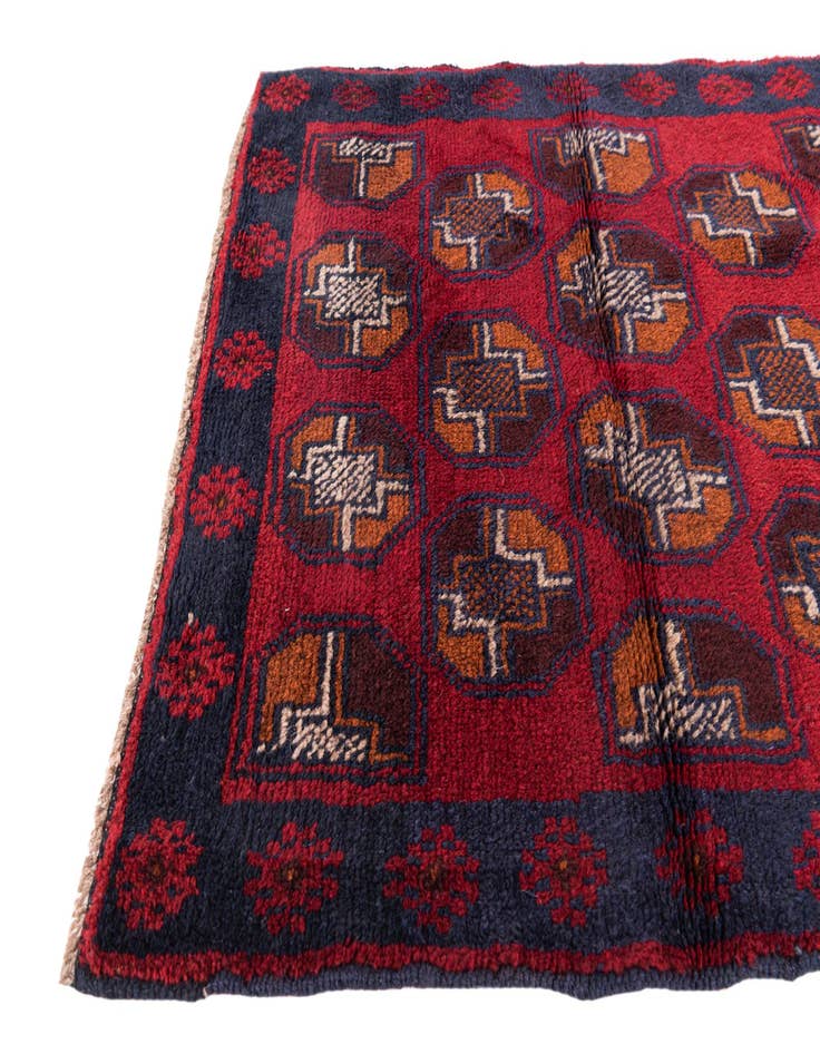 Detail image of 2' 9 x 4' 7  Hand Knotted Balouch Persian Wool Rug