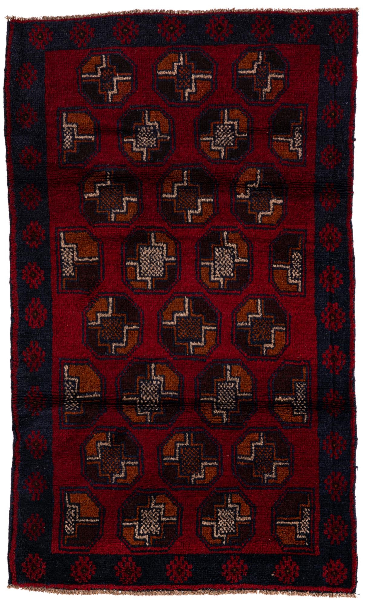 2' 9 x 4' 7 Hand Knotted Balouch Persian Wool Rug