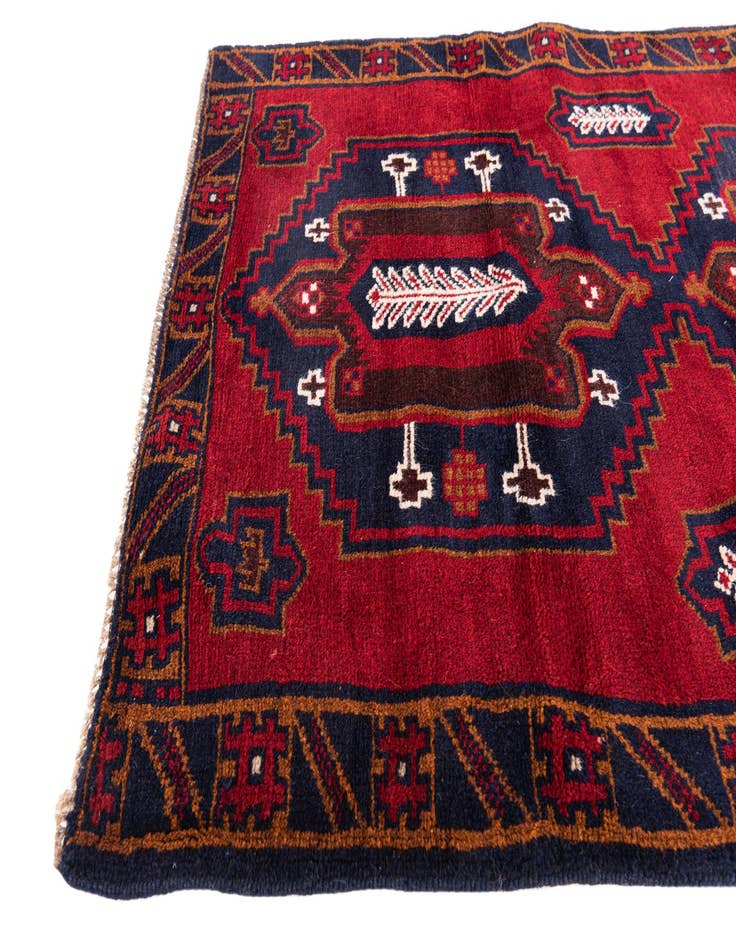 Detail image of 2' 10 x 4' 5  Hand Knotted Balouch Persian Wool Rug