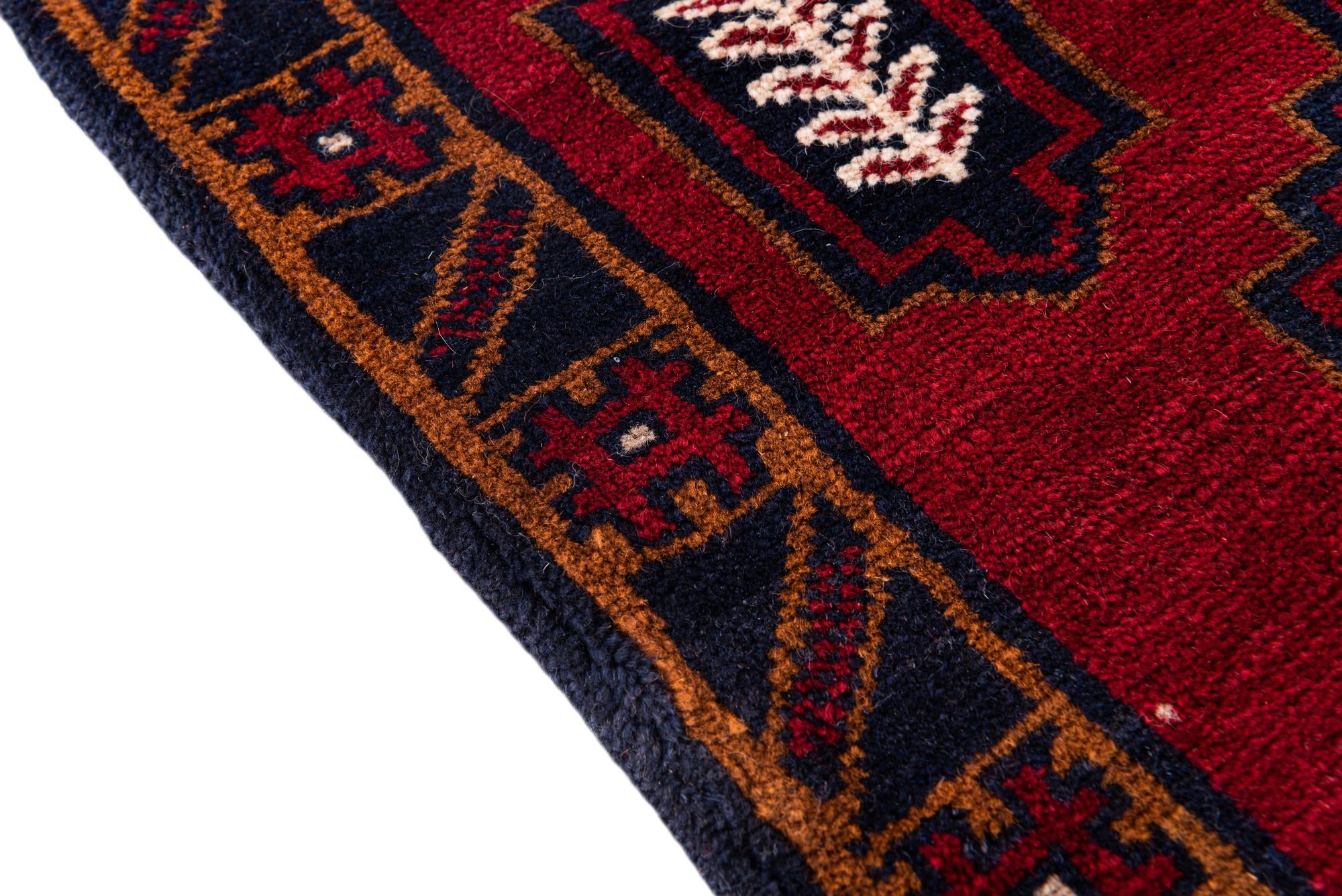 85cm x 135cm anudado a mano Balouch Alfombra Persa Lana