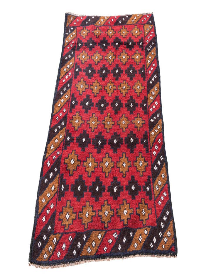 Detail image of 2' 9 x 4' 7  Hand Knotted Balouch Persian Wool Rug