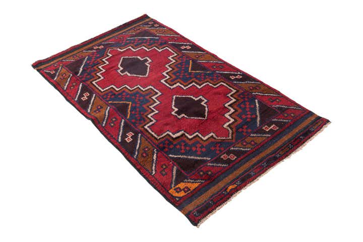 2' 8 x 4' 9 Hand Knotted Balouch Persian Wool Rug