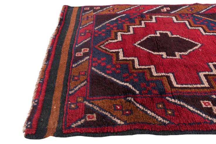 Detail image of 2' 8 x 4' 9 Hand Knotted Balouch Persian Wool Rug