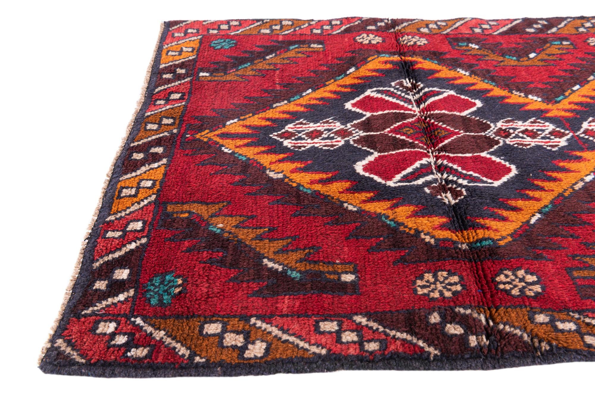 3' x 4' 7 Hand Knotted Balouch Persian Wool Rug