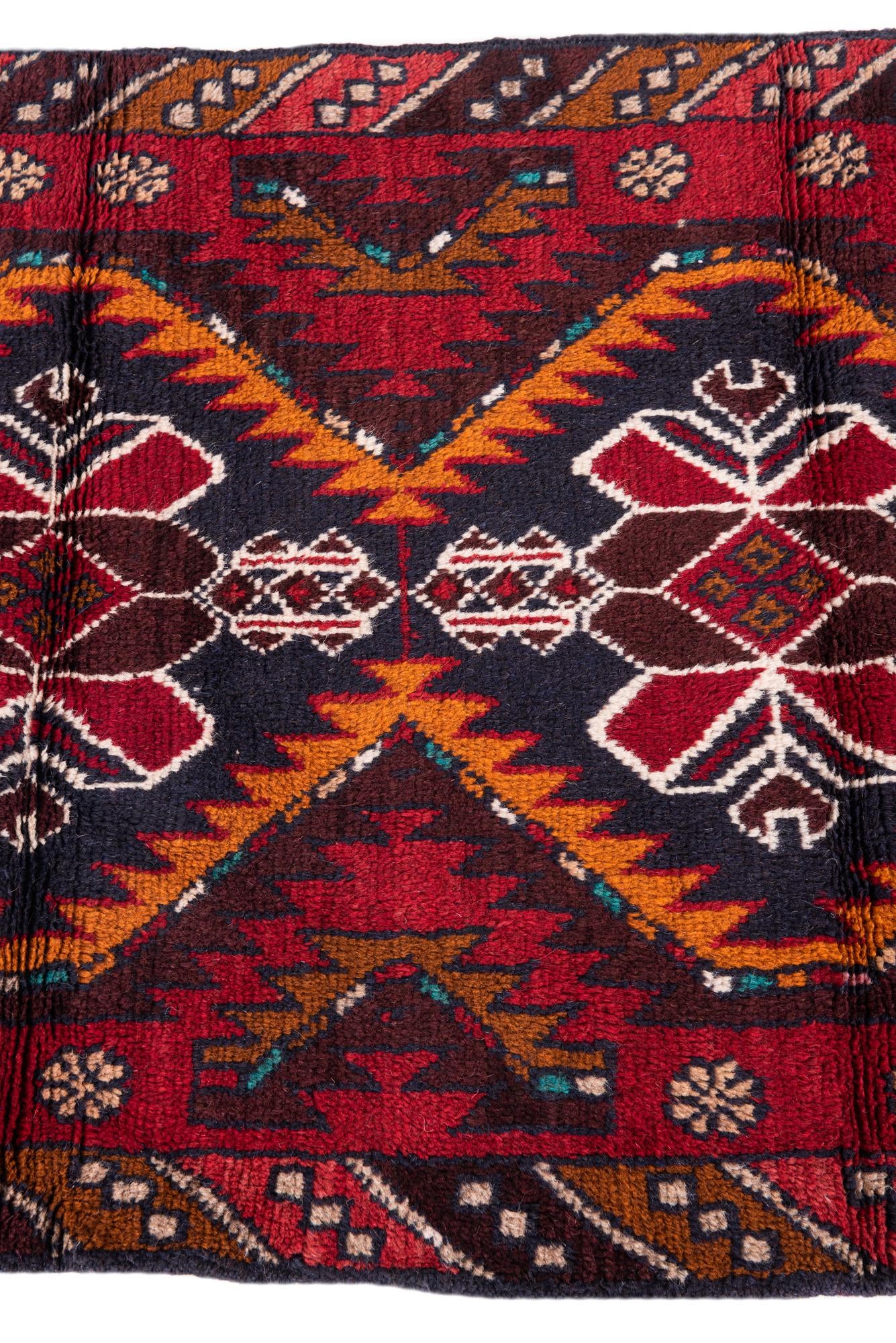 3' x 4' 7 Hand Knotted Balouch Persian Wool Rug