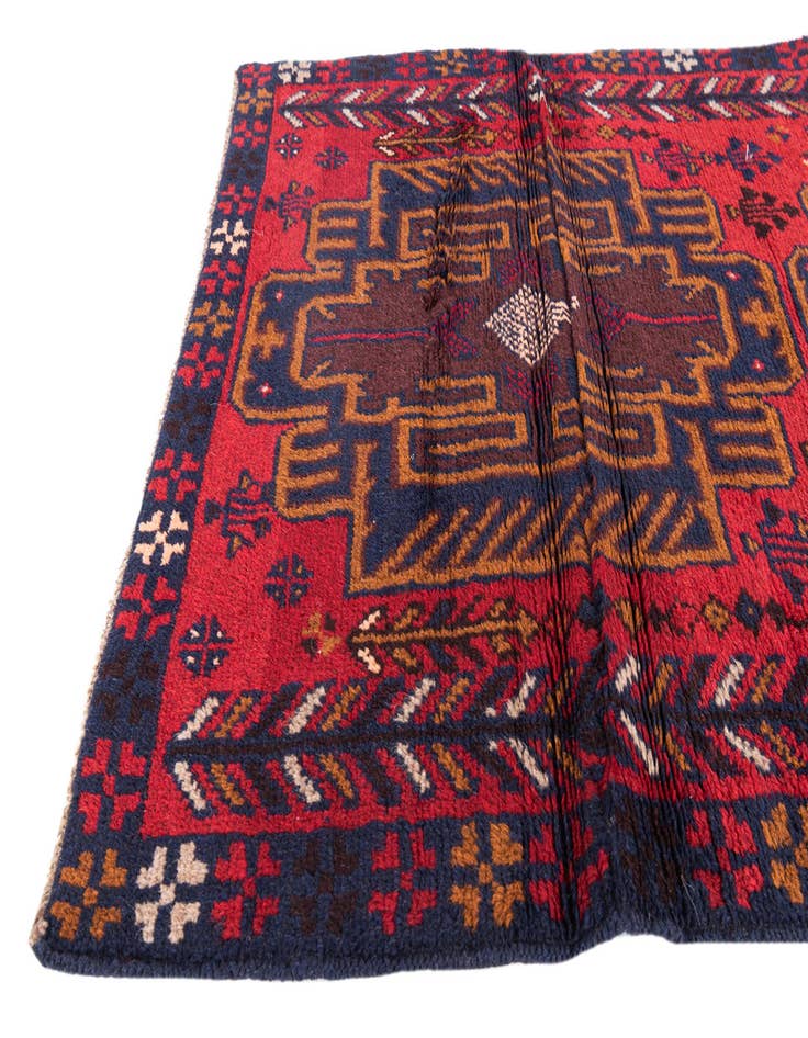 Detail image of 2' 10 x 4' 9  Hand Knotted Balouch Persian Wool Rug