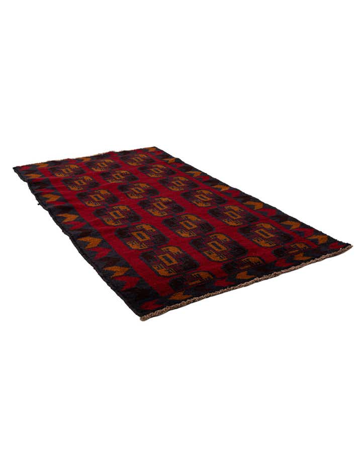 2' 9 x 4' 8 Hand Knotted Balouch Persian Wool Rug