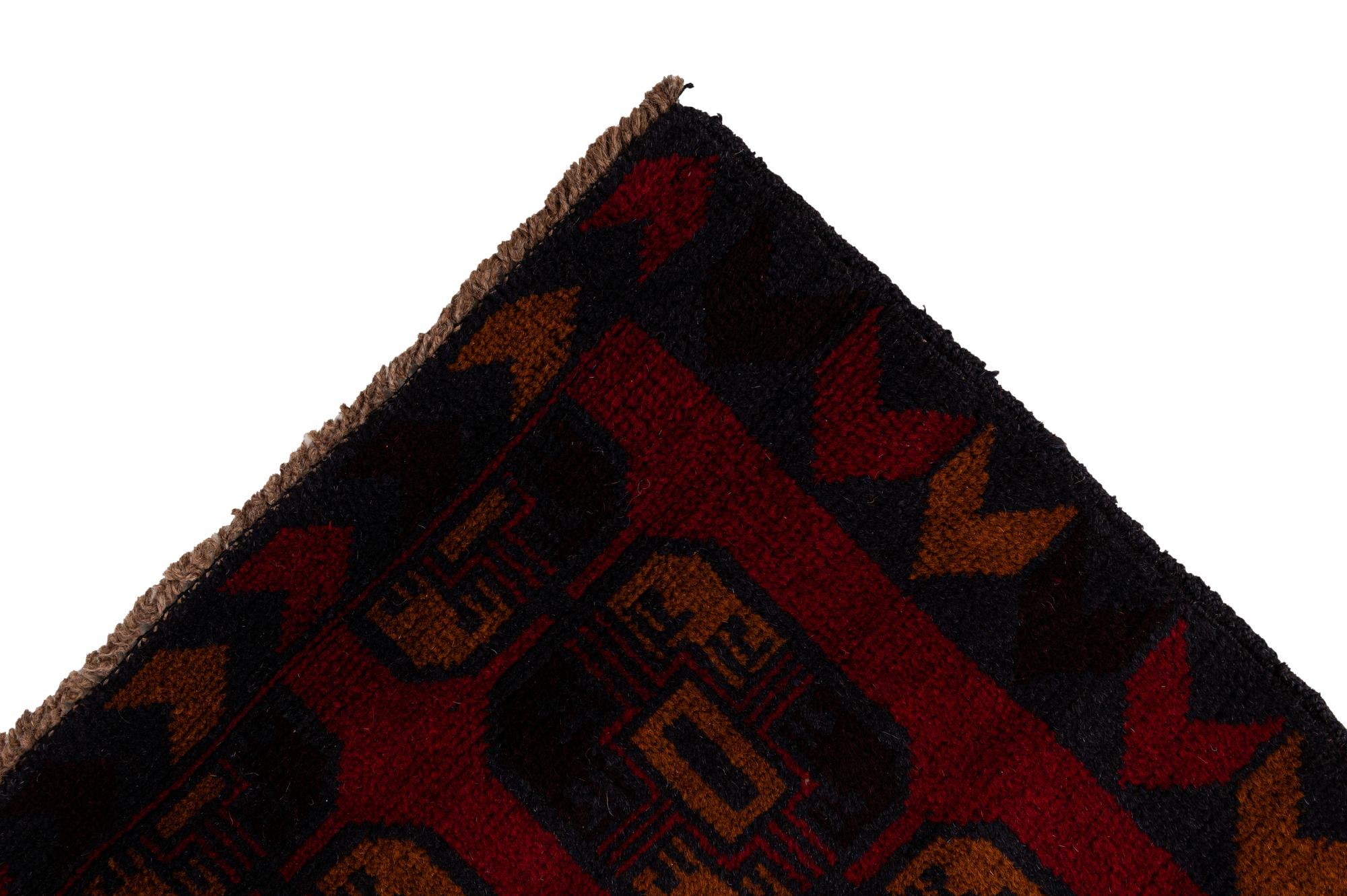 2' 9 x 4' 8 Hand Knotted Balouch Persian Wool Rug