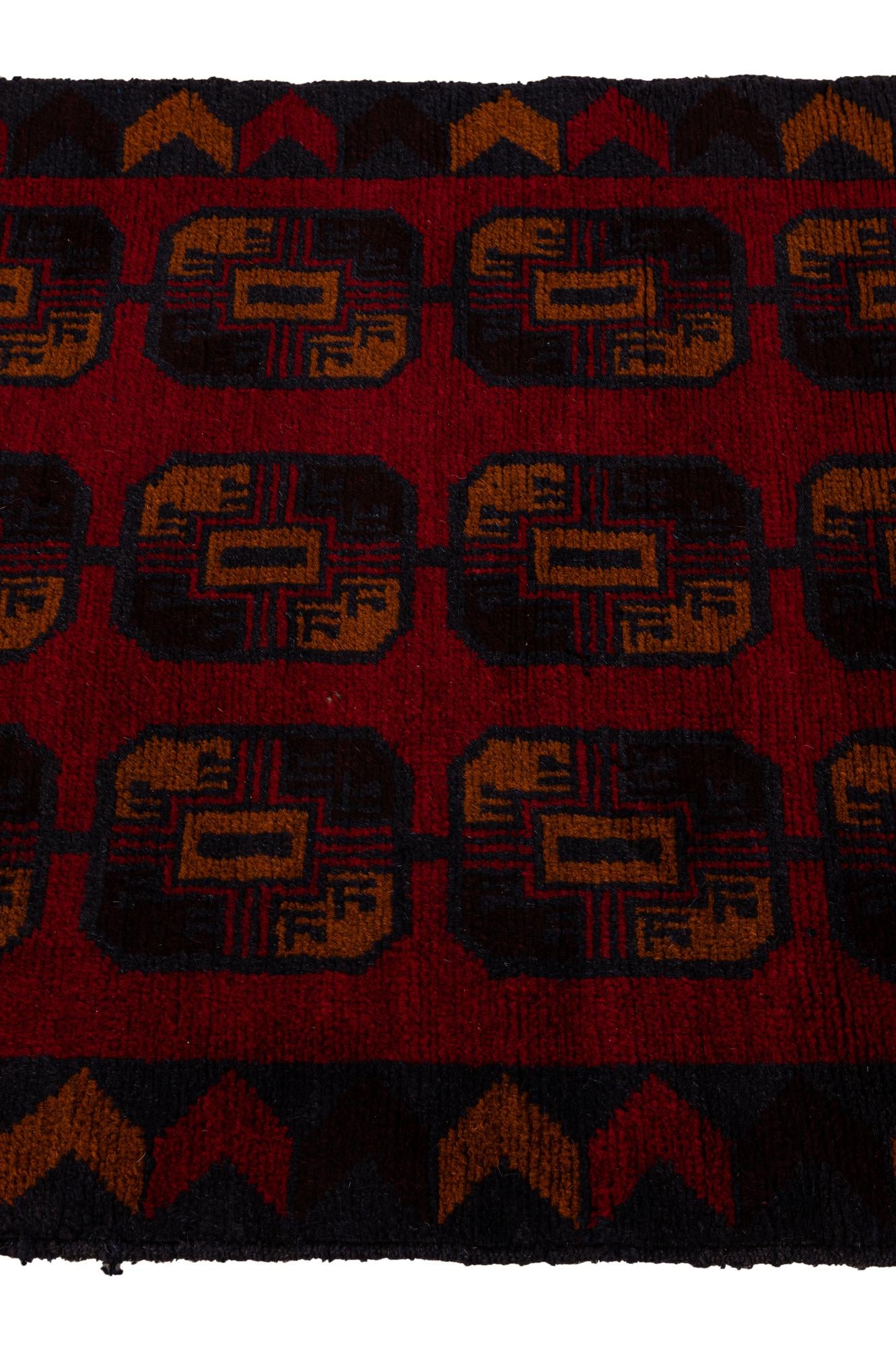 2' 9 x 4' 8 Hand Knotted Balouch Persian Wool Rug