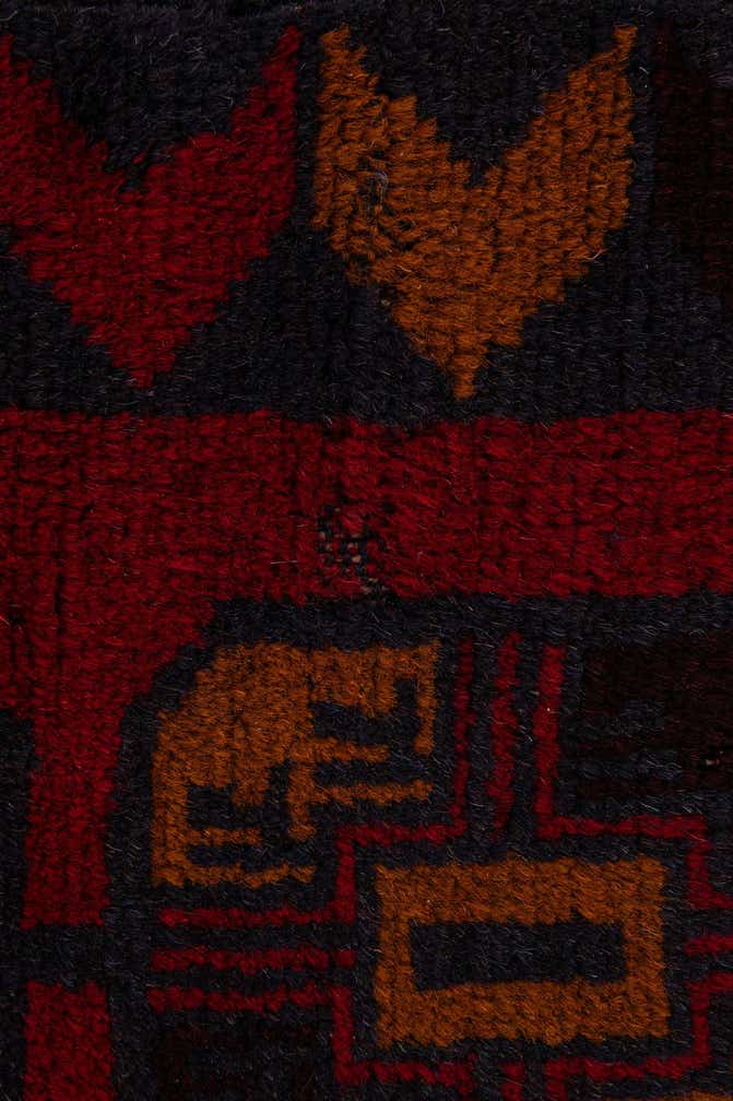 2' 9 x 4' 8 Hand Knotted Balouch Persian Wool Rug
