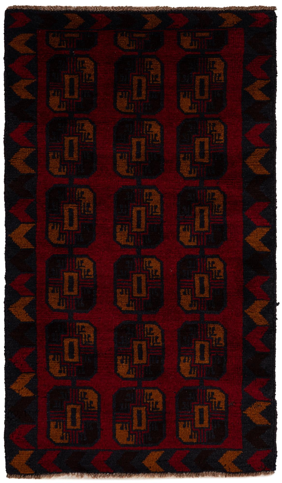 2' 9 x 4' 8 Hand Knotted Balouch Persian Wool Rug