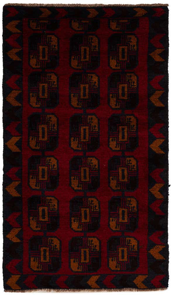 2' 9 x 4' 8 Hand Knotted Balouch Persian Wool Rug