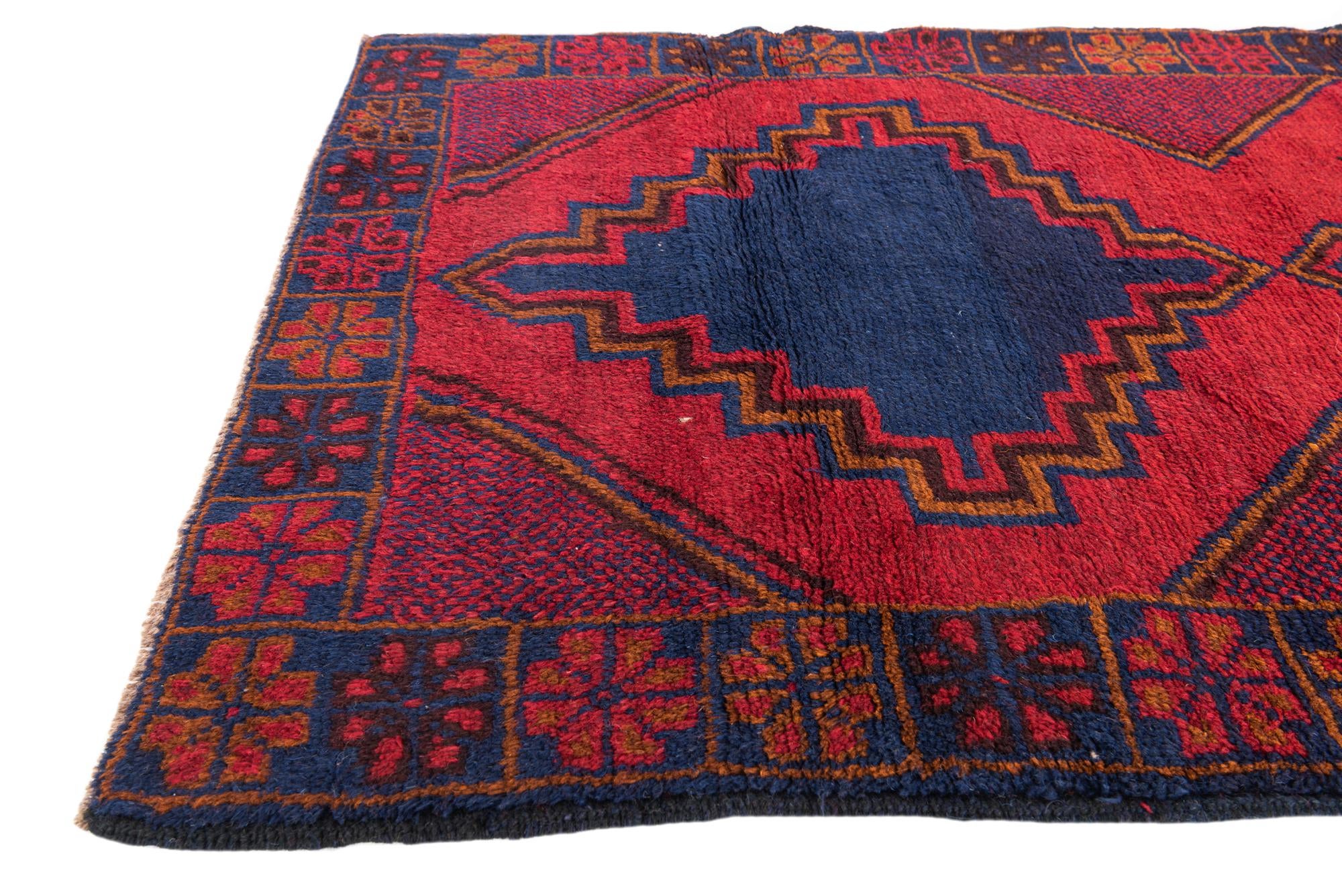 2' 11 x 4' 7 Hand Knotted Balouch Persian Wool Rug