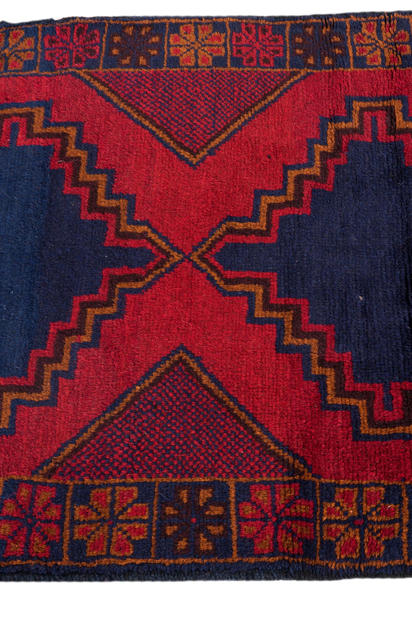 2' 11 x 4' 7 Hand Knotted Balouch Persian Wool Rug
