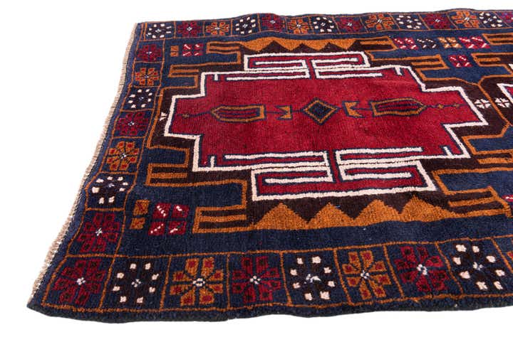 2' 11 x 4' 6 Hand Knotted Balouch Persian Wool Rug