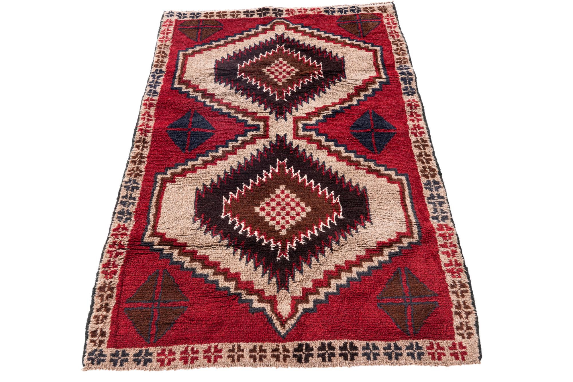 2' 10 x 4' 8 Hand Knotted Balouch Persian Wool Rug