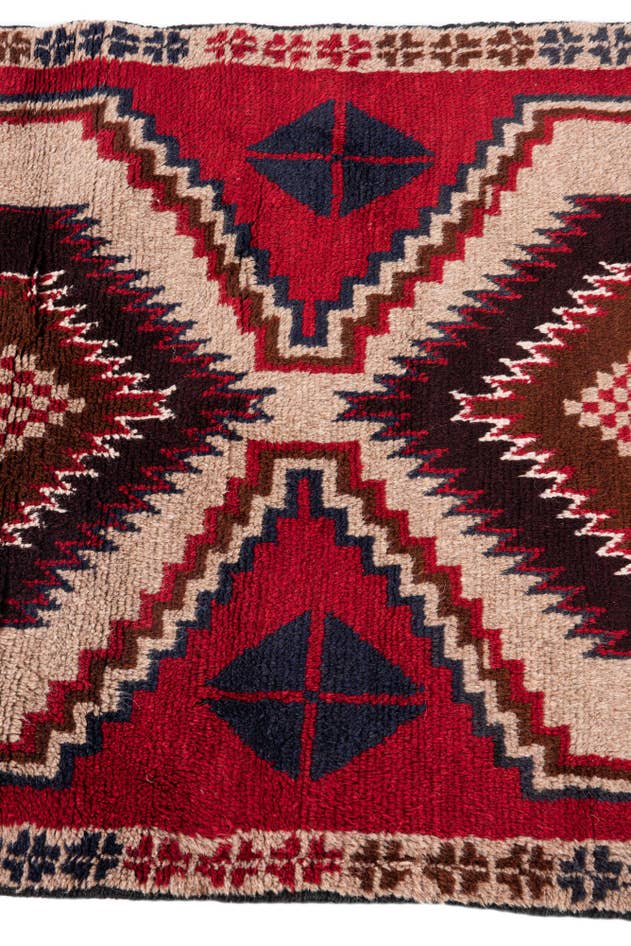 Detail image of 2' 10 x 4' 8 Hand Knotted Balouch Persian Wool Rug