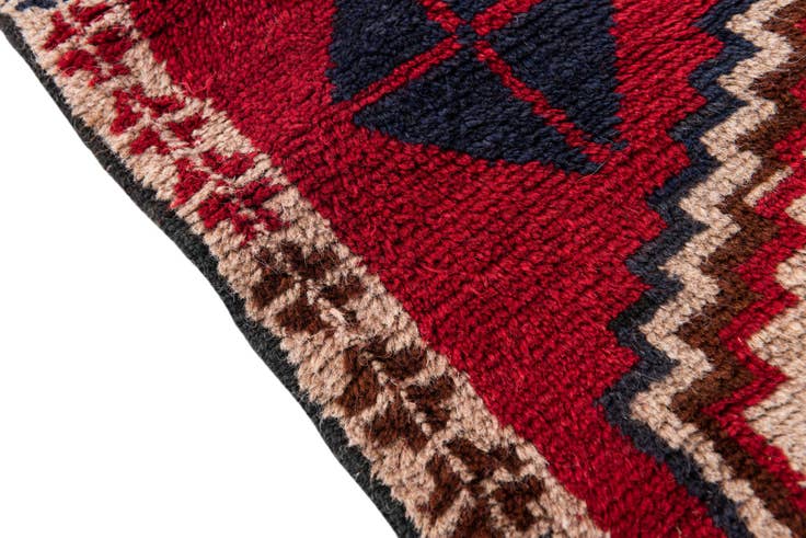 Detail image of 2' 10 x 4' 8 Hand Knotted Balouch Persian Wool Rug