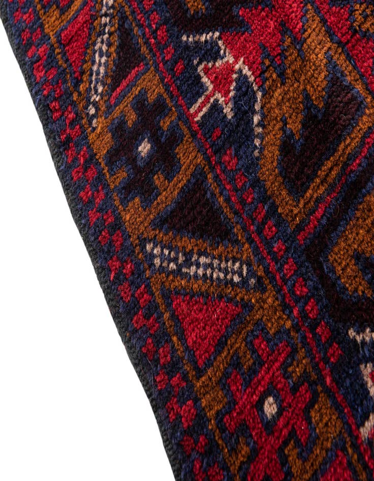 Detail image of 3' x 4' 6  Hand Knotted Balouch Persian Wool Rug