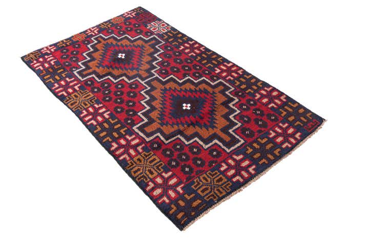85cm x 145cm anudado a mano Balouch Alfombra Persa Lana