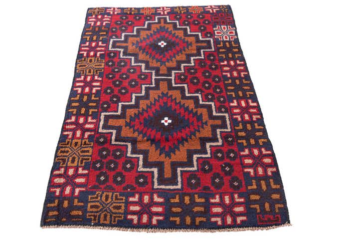 85cm x 145cm anudado a mano Balouch Alfombra Persa Lana