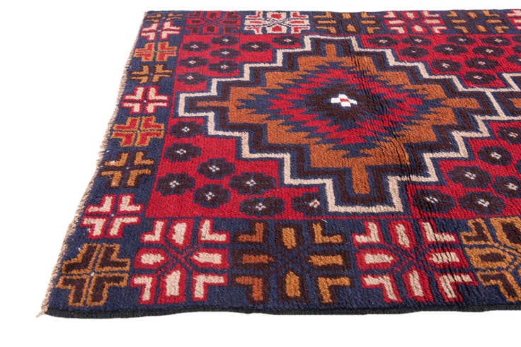 Detail image of 85cm x 145cm anudado a mano Balouch Alfombra Persa Lana