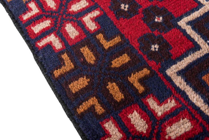 Detail image of 85cm x 145cm anudado a mano Balouch Alfombra Persa Lana