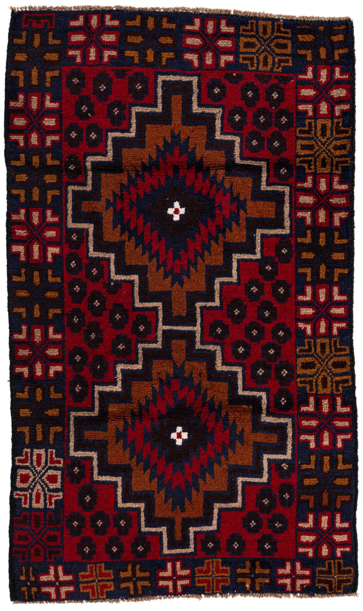 85cm x 145cm anudado a mano Balouch Alfombra Persa Lana