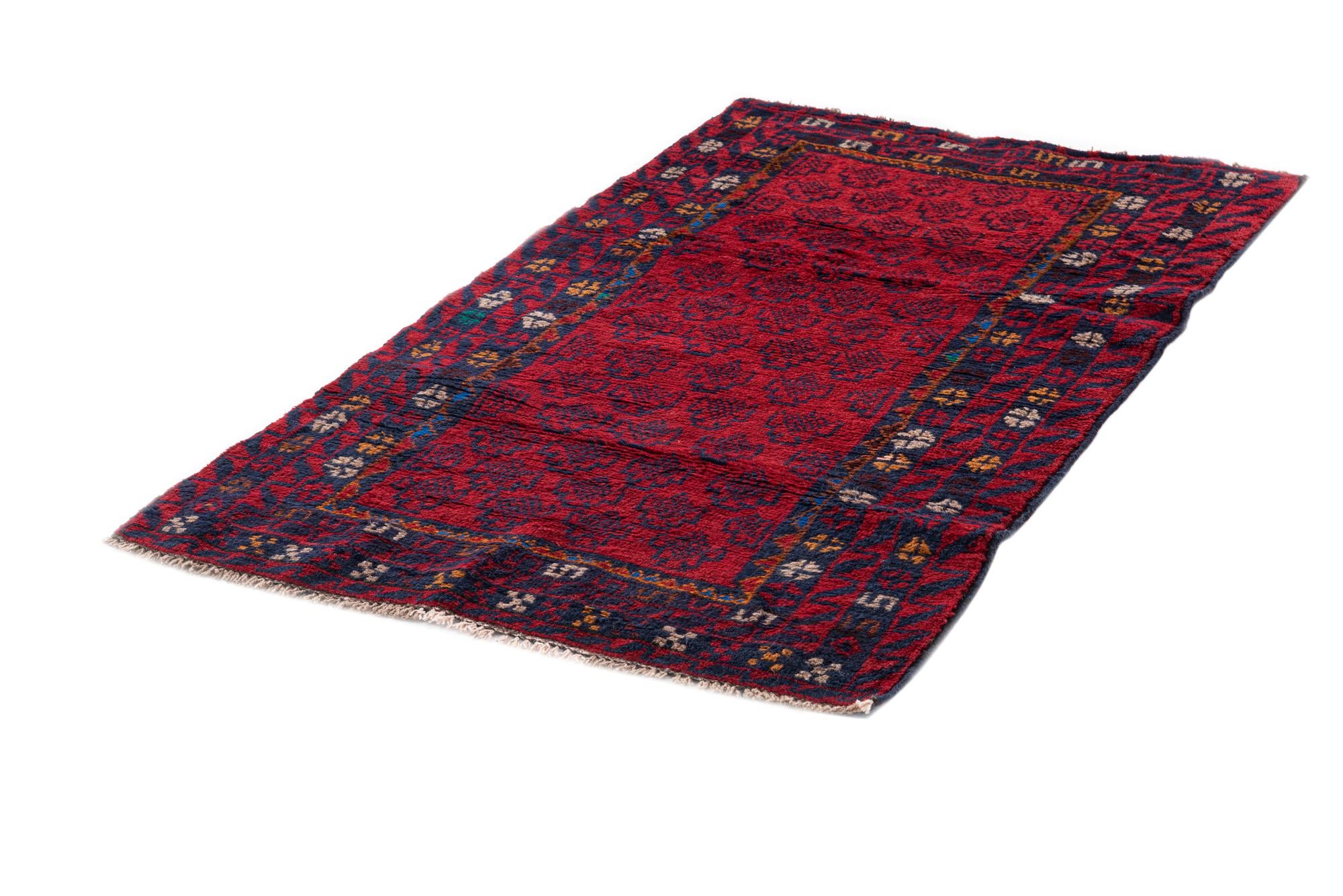 85cm x 140cm anudado a mano Balouch Alfombra Persa Lana