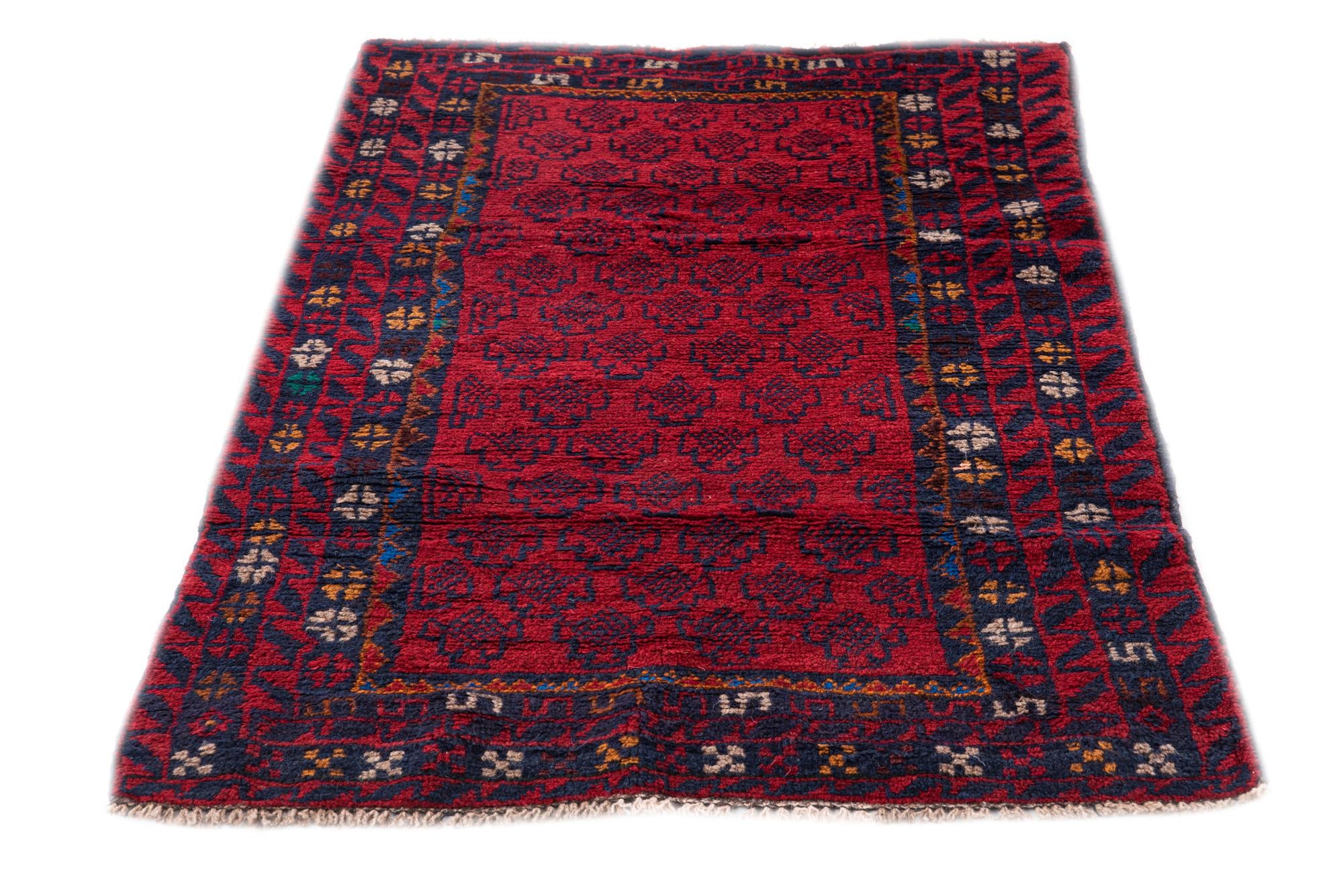 85cm x 140cm anudado a mano Balouch Alfombra Persa Lana