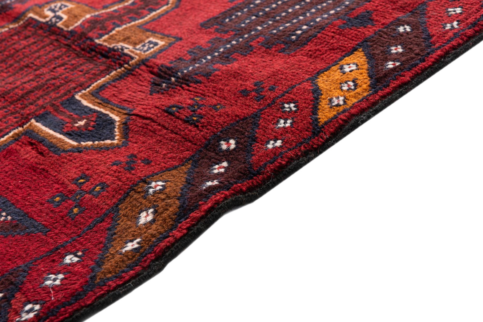 2' 9 x 4' 10 Hand Knotted Balouch Persian Wool Rug