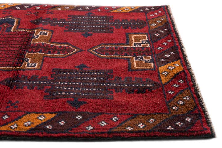 2' 9 x 4' 10 Hand Knotted Balouch Persian Wool Rug