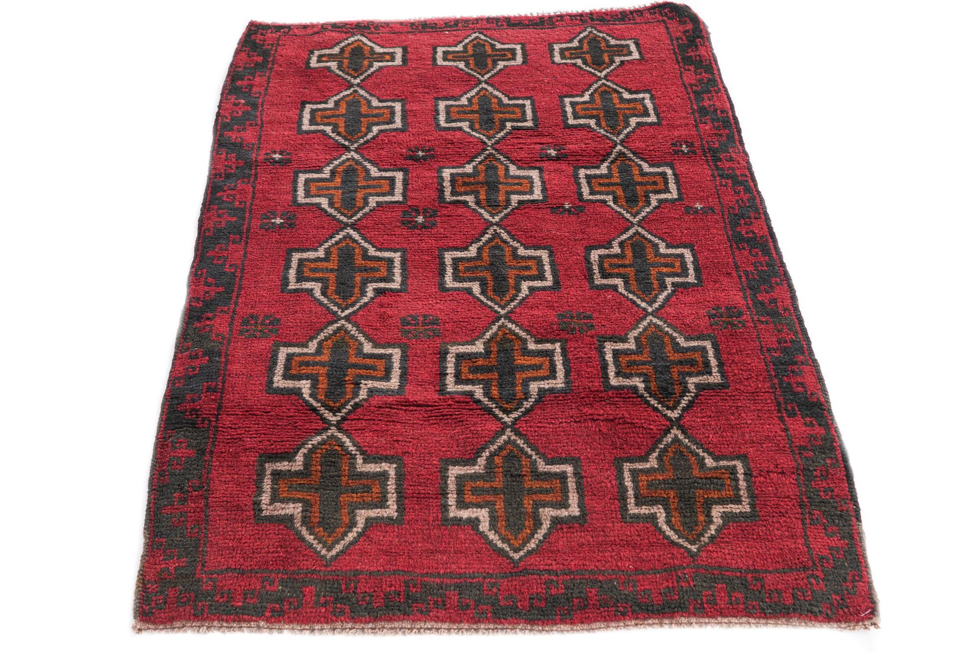 90cm x 130cm Hand Knotted Balouch Persian Wool Rug