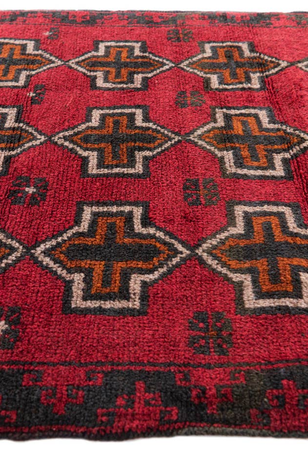 Detail image of 3' x 4' 4 Hand Knotted Balouch Persian Wool Rug