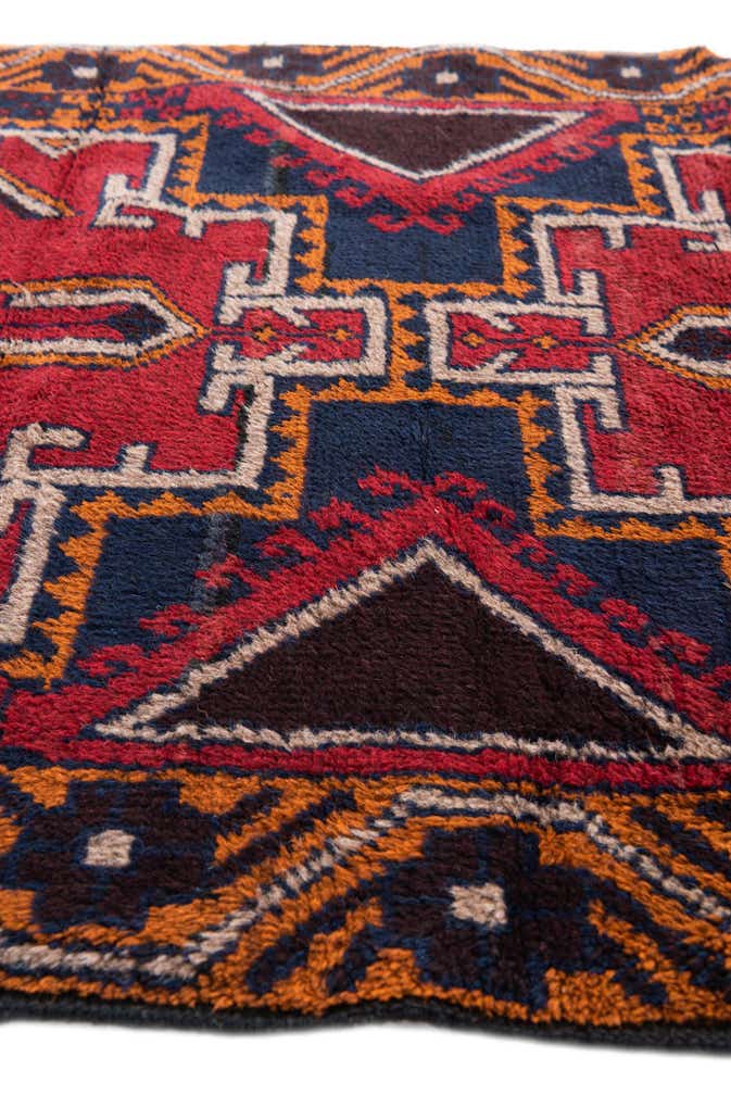 3' x 4' 9 Hand Knotted Balouch Persian Wool Rug