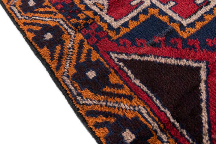 3' x 4' 9 Hand Knotted Balouch Persian Wool Rug