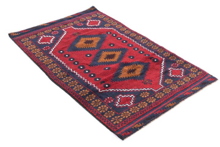 2' 10 x 4' 9 Hand Knotted Balouch Persian Wool Rug