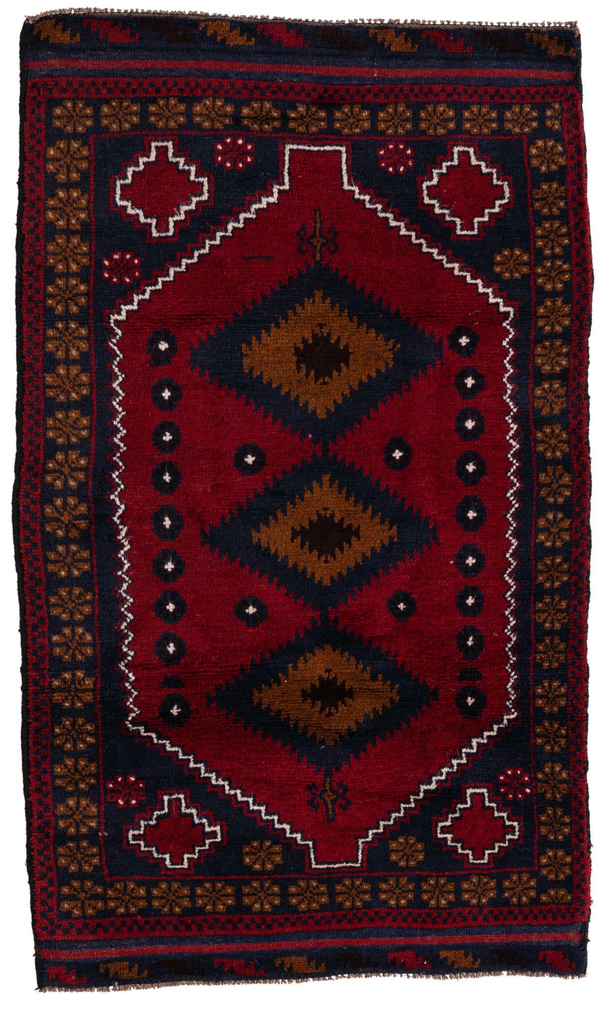 2' 10 x 4' 9 Hand Knotted Balouch Persian Wool Rug