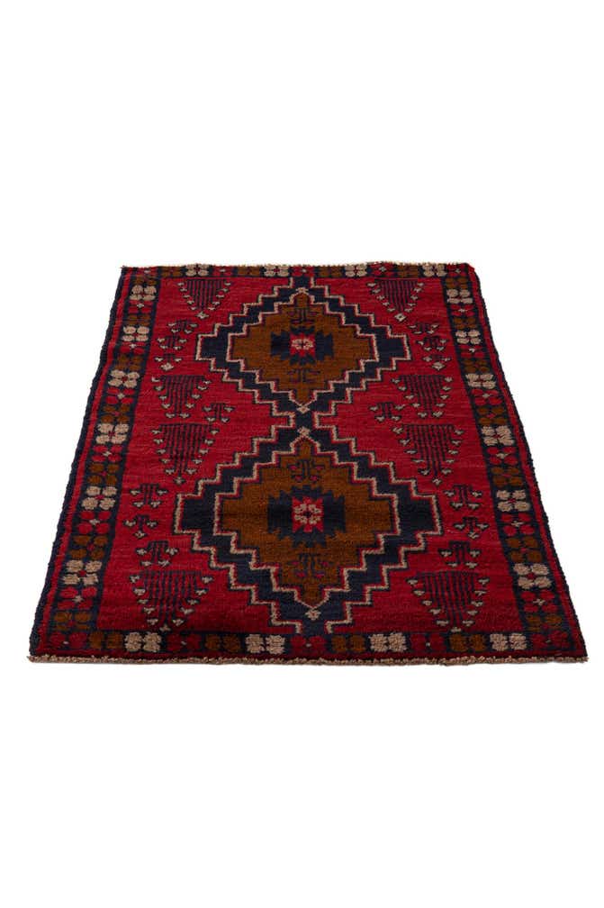 2' 10 x 4' 7 Hand Knotted Balouch Persian Wool Rug