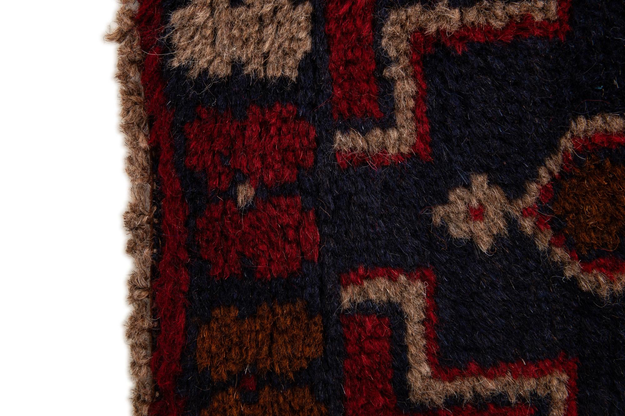 2' 10 x 4' 7 Hand Knotted Balouch Persian Wool Rug