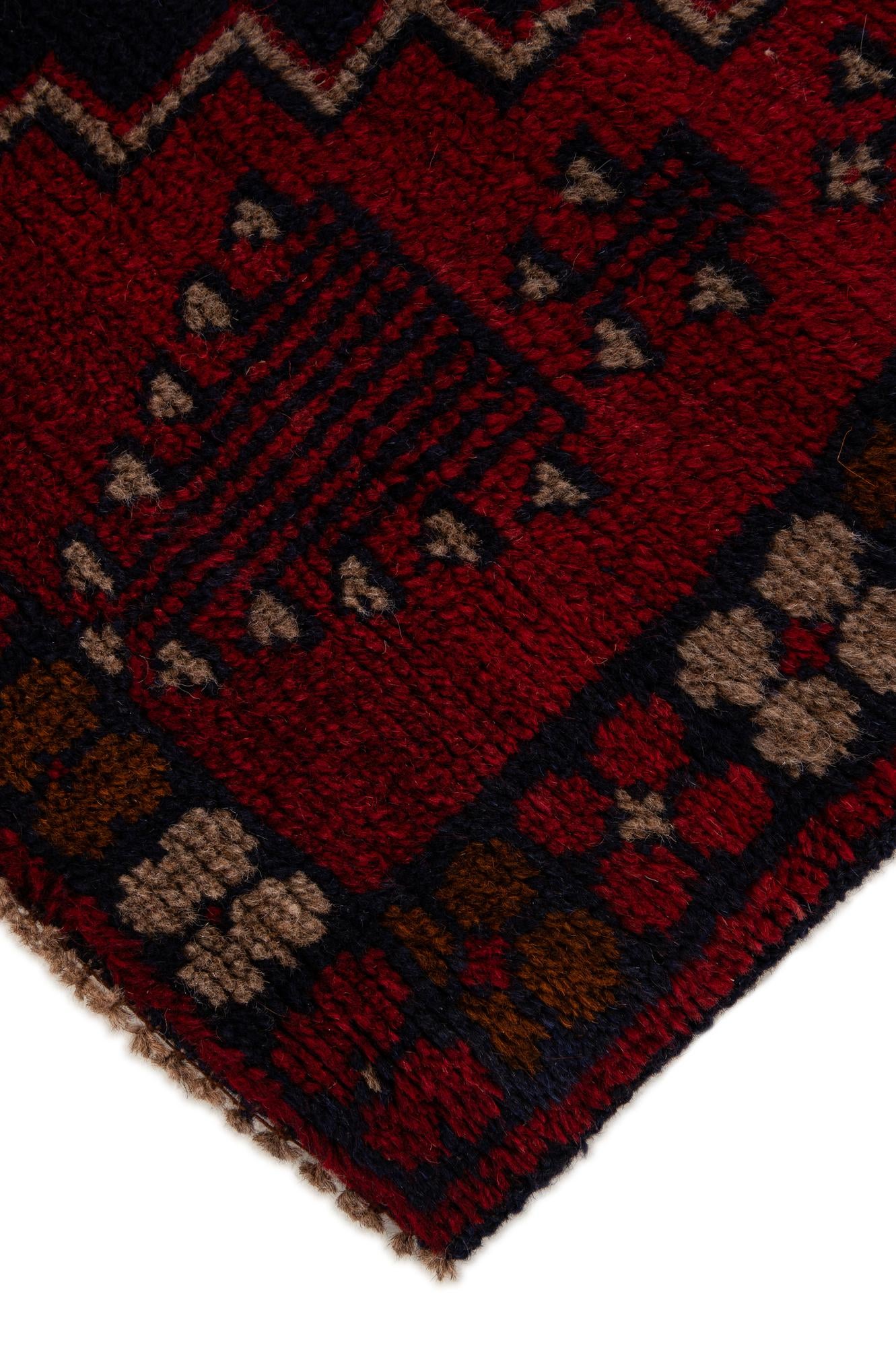2' 10 x 4' 7 Hand Knotted Balouch Persian Wool Rug