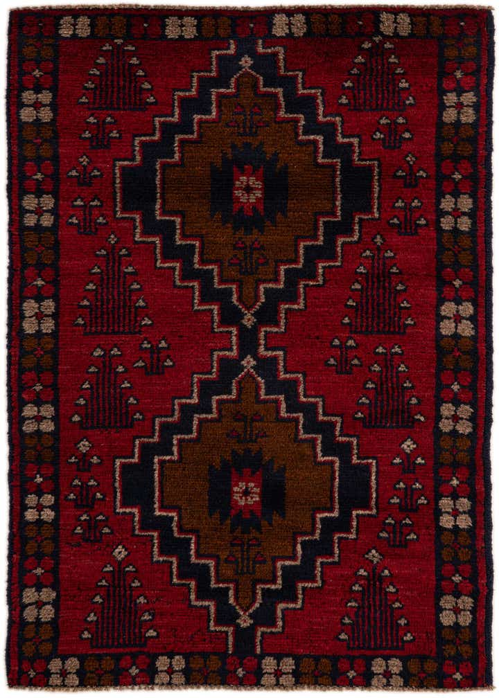 2' 10 x 4' 7 Hand Knotted Balouch Persian Wool Rug