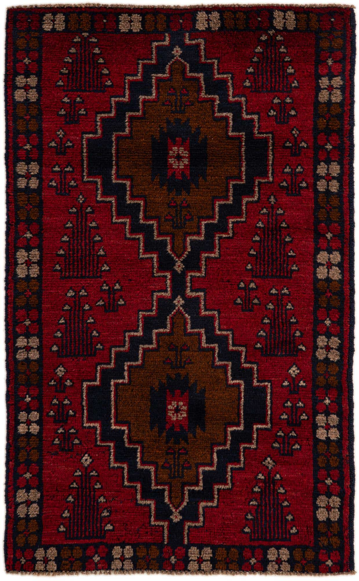 2' 10 x 4' 7 Hand Knotted Balouch Persian Wool Rug