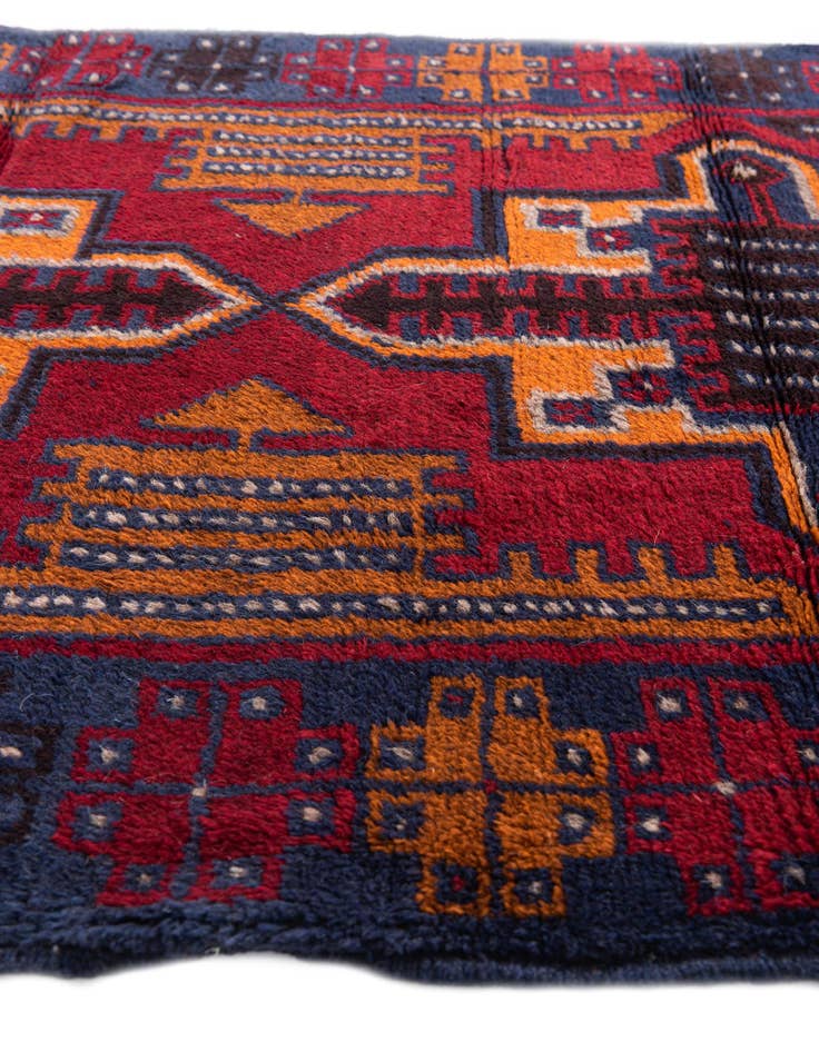 Detail image of 3' x 4' 6  Hand Knotted Balouch Persian Wool Rug