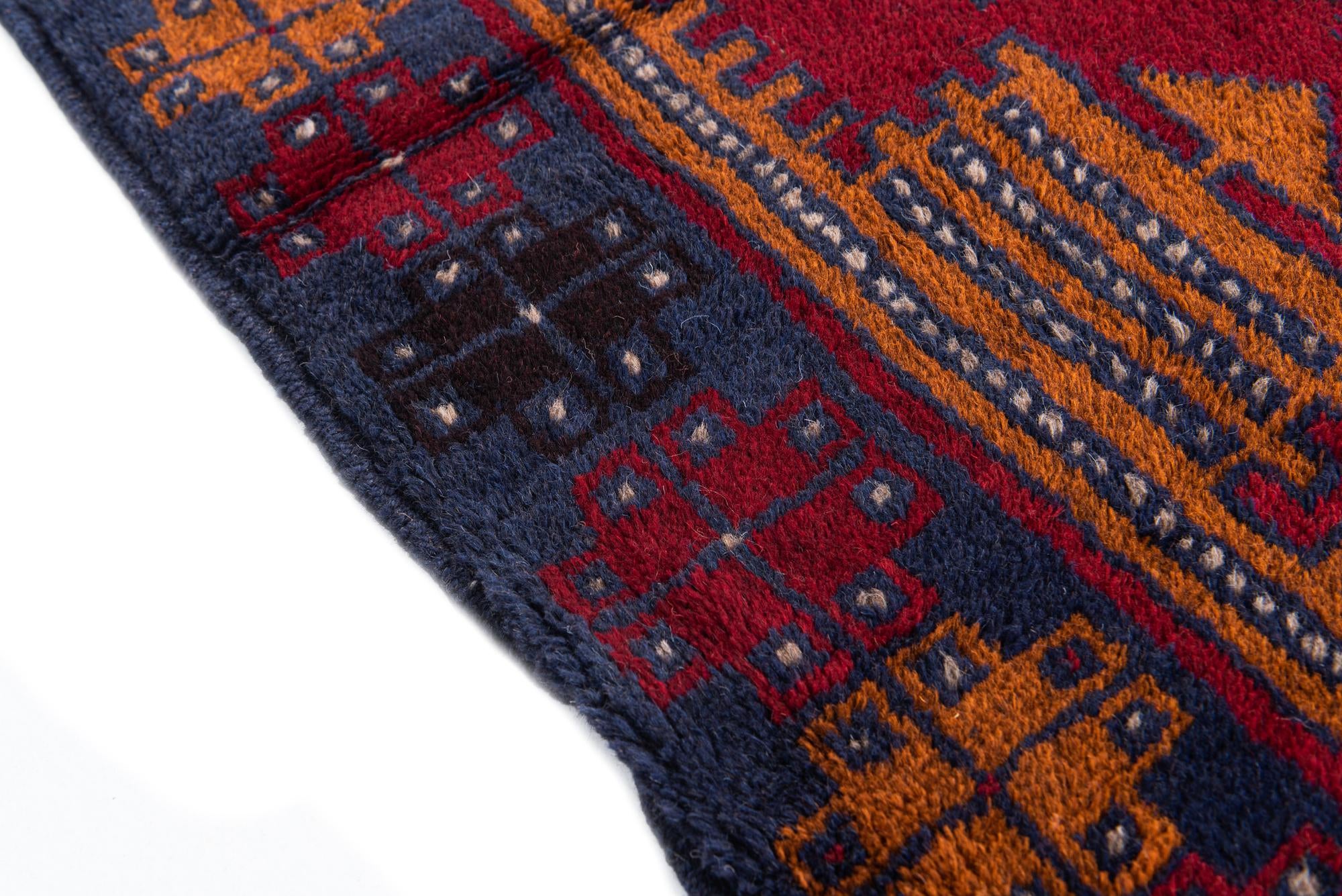 3' x 4' 6 Hand Knotted Balouch Persian Wool Rug