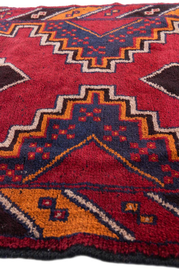 Detail image of 2' 10 x 4' 8 Hand Knotted Balouch Persian Wool Rug