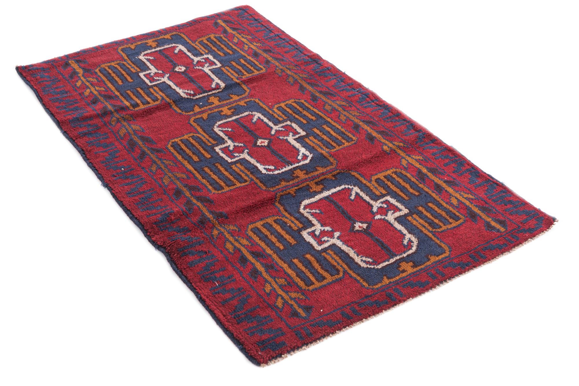 2' 10 x 4' 8 Hand Knotted Balouch Persian Wool Rug