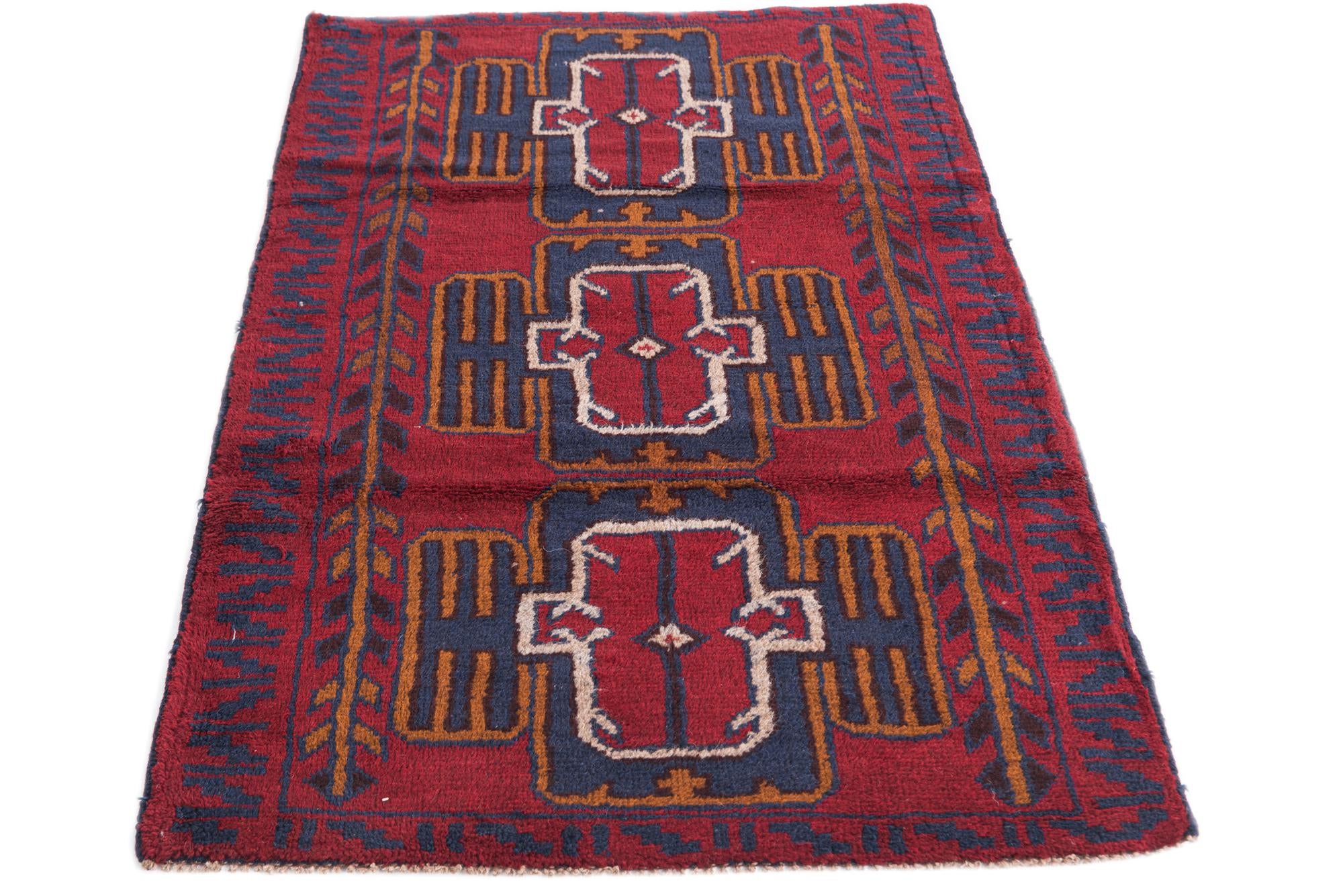 2' 10 x 4' 8 Hand Knotted Balouch Persian Wool Rug